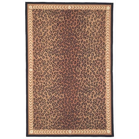 Safavieh 3 ft. - 9 in. x 5 ft. - 9 in. Small Rectangle- Transitional Chelsea Black And Brown Hand Hooked Rug HK15A-4